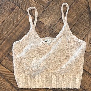 American Eagle Outfitters Cream Knit Top